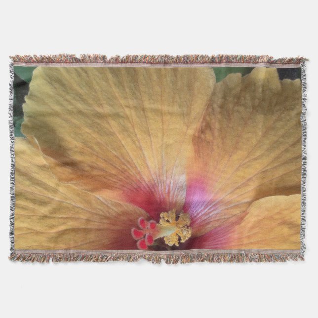 Manta Tejida Naranja Hibiscus Ruffle (Anverso)