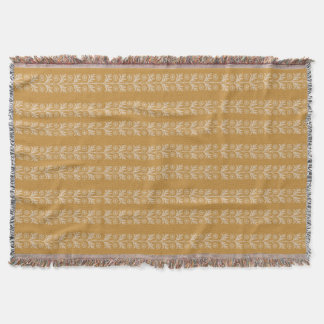 Manta Tejida Naranja Zest Arts and Crafts Floral Stripe