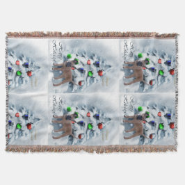 Manta Tejida Navidades belgas de Malinois