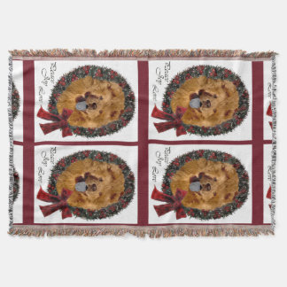Manta Tejida Navidades Chow Chow