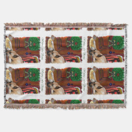 Manta Tejida Navidades de Fawn Great Dane