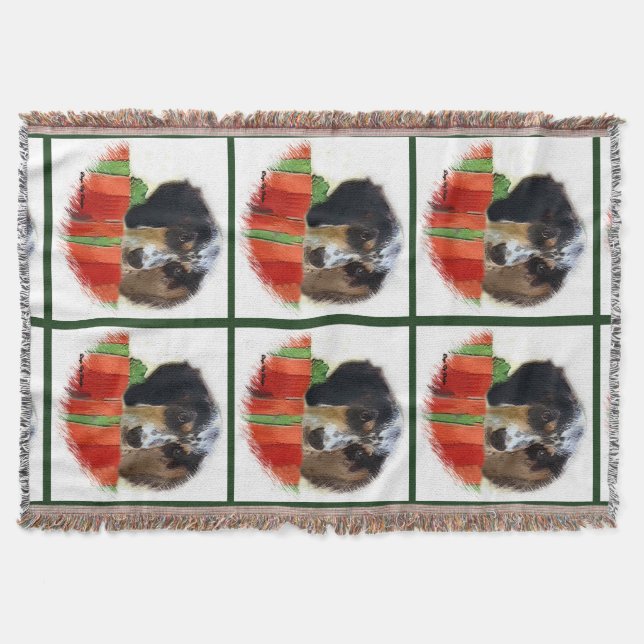 Manta Tejida Navidades de Inglaterra (Anverso)