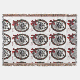 Manta Tejida Navidades de Keeshond