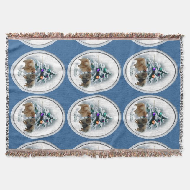 Manta Tejida Navidades de Pomerania (Anverso)