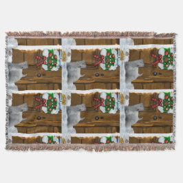 Manta Tejida Navidades de Sealyham Terrier