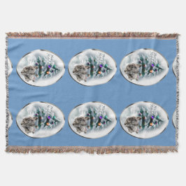 Manta Tejida Navidades de Skye Terrier