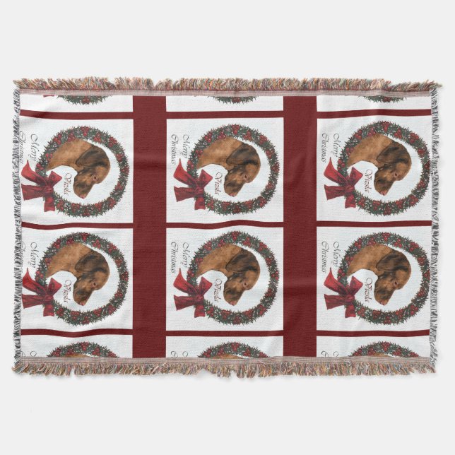 Manta Tejida Navidades de Vizsla (Anverso)