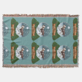 Manta Tejida Navidades de Welsh Springer Spaniel