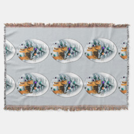 Manta Tejida Navidades de Welsh Terrier