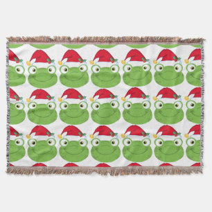 Manta Tejida Navidades Frog Throw Blanket