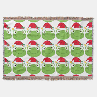 Manta Tejida Navidades Frog Throw Blanket