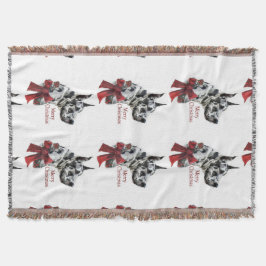 Manta Tejida Navidades Harlequin Great Dane