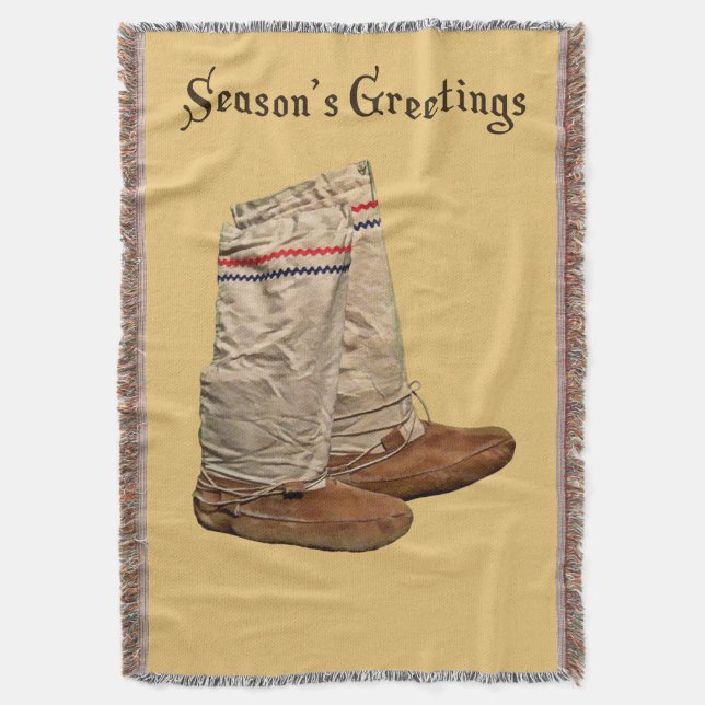 Manta Tejida Navidades Mukluks (Frente vertical)