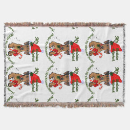 Manta Tejida Navidades Ridgeback de Rhodesia