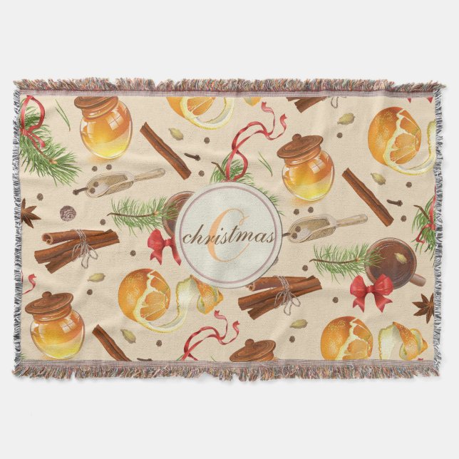 Manta Tejida Navidades Vintage Scents (Anverso)
