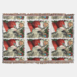 Manta Tejida Navidades Wolfhound de Irlanda