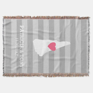 Manta Tejida New Hampshire Map Home State Love - Personalizado 