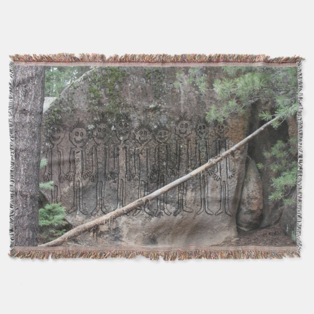 Manta Tejida Noche de los contrabandistas de caminantes (Anverso)