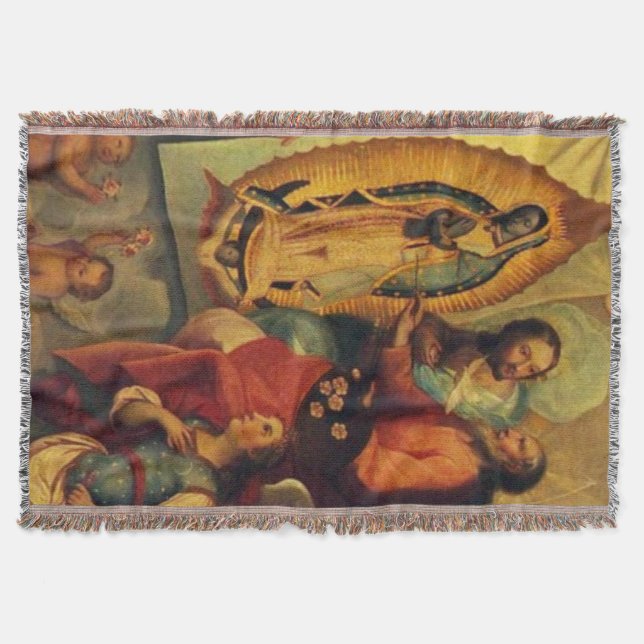 Manta Tejida Nuestra Señora de la Virgen Guadalupe María pintad (Anverso)