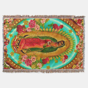 Manta Tejida Nuestra Señora Guadalupe Santa Virgen María