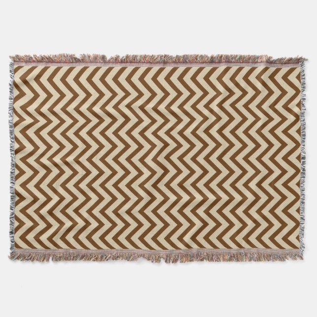 Manta Tejida Nutmeg Spice Moods Chevrons (Anverso)