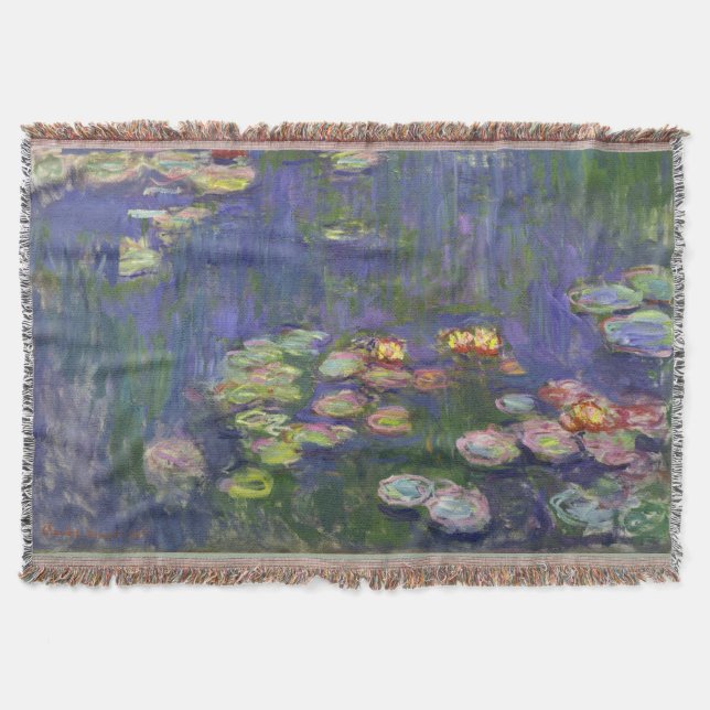Manta Tejida Obras maestras de nenúfares de Monet (Anverso)