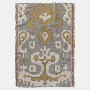 Manta Tejida Ochre Ikat I