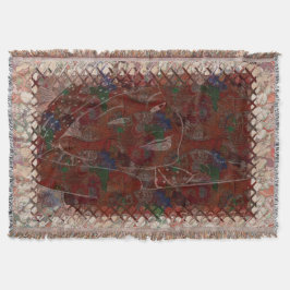 Manta Tejida Origami Motif asiático tradicional