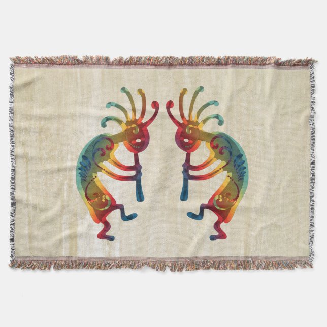 Manta Tejida Ornamentos de KOKOPELLI + tus ideas (Anverso)