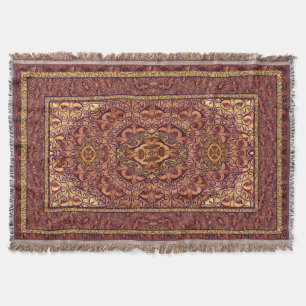 Manta Tejida Oro rojo persa oriental