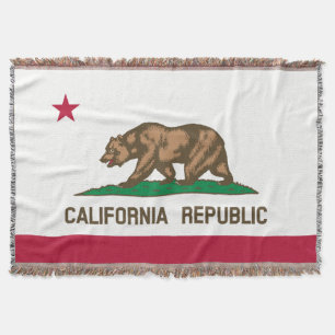 Manta Tejida Oso de Oro PixDezine/Bandera Estatal de California