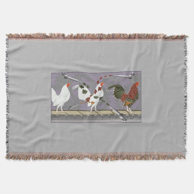 Manta Tejida Painter de aves de corral (Anverso)