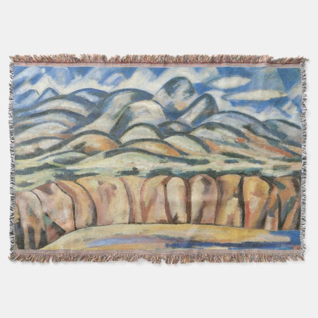 Manta Tejida Paisaje, Nuevo México por Marsden Hartley, Arte Fi (Anverso)
