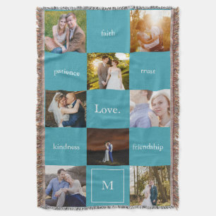 Manta Tejida Palabras personalizados Fotos Gift Significativo A