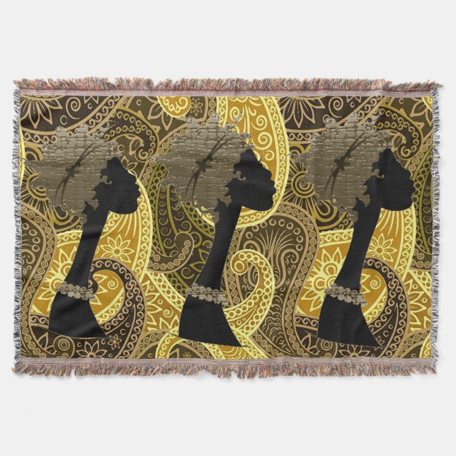 Manta Tejida Patrimonio elegante: (Anverso)