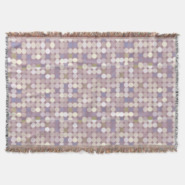 Manta Tejida Patrón abstracto de círculos de tejido (Anverso)