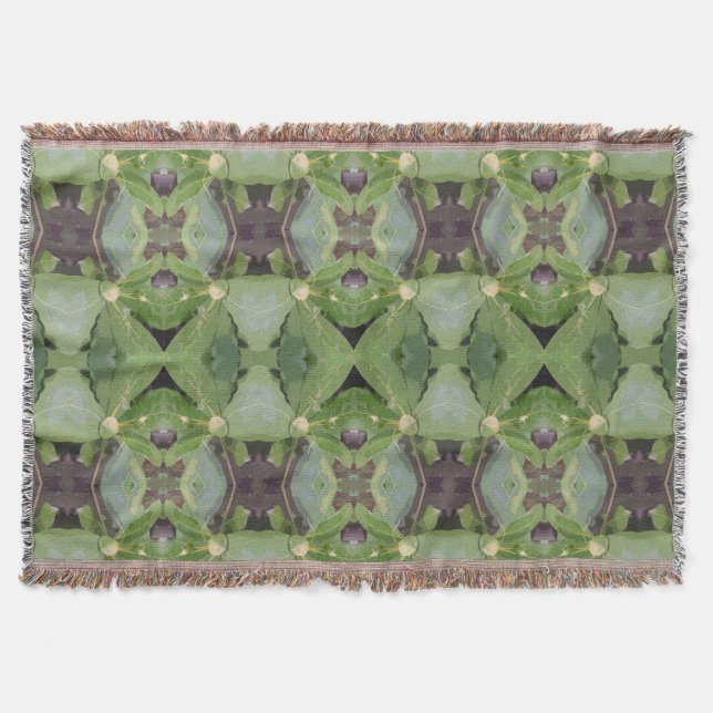 Manta Tejida Patrón de árbol de almendra (Anverso)