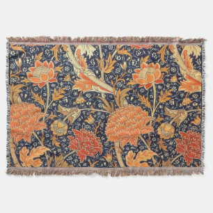 Manta Tejida Patrón de Art Nouveau floral William Morris Cray