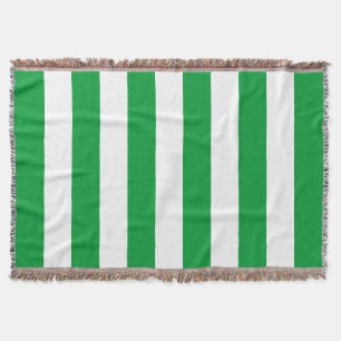 Manta Tejida Patrón de bandas verdes Kelly