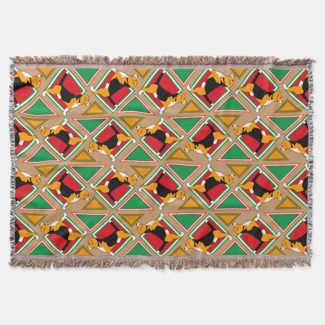 Manta Tejida Patrón de Beagle (Anverso)