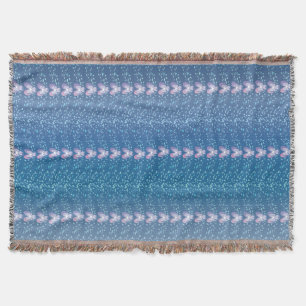 Manta Tejida Patrón de fondo de fondo azul vintage Floral Viole