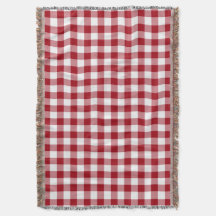 Patrón De Gingham Comprobado En Rojo Y Blanco