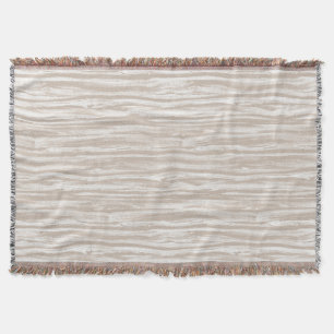 Manta Tejida Patrón de madera de deriva - túnez y blanco