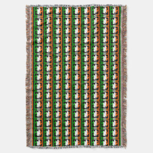 Manta Tejida Patrón de Shamrock Celta