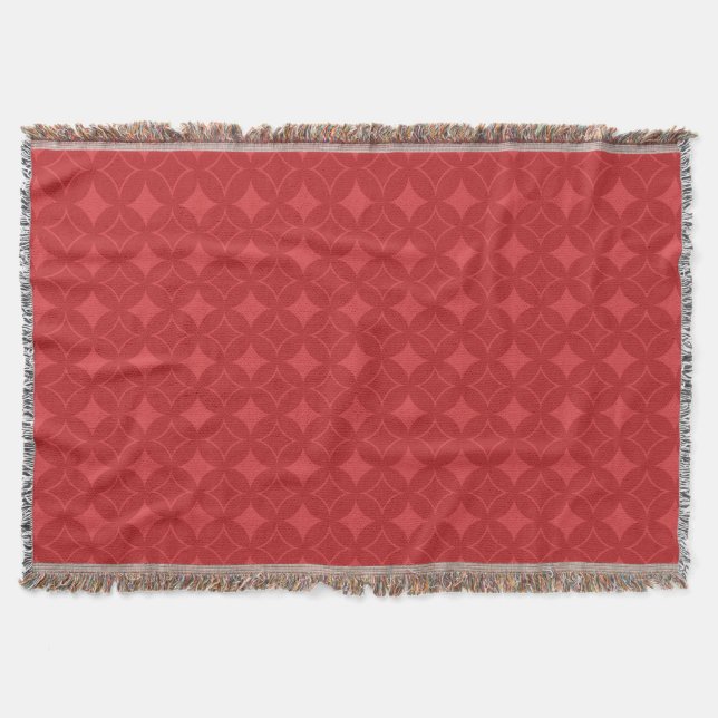 Manta Tejida Patrón de shippo rojo (Anverso)