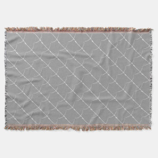 Manta Tejida Patrón gris y blanco