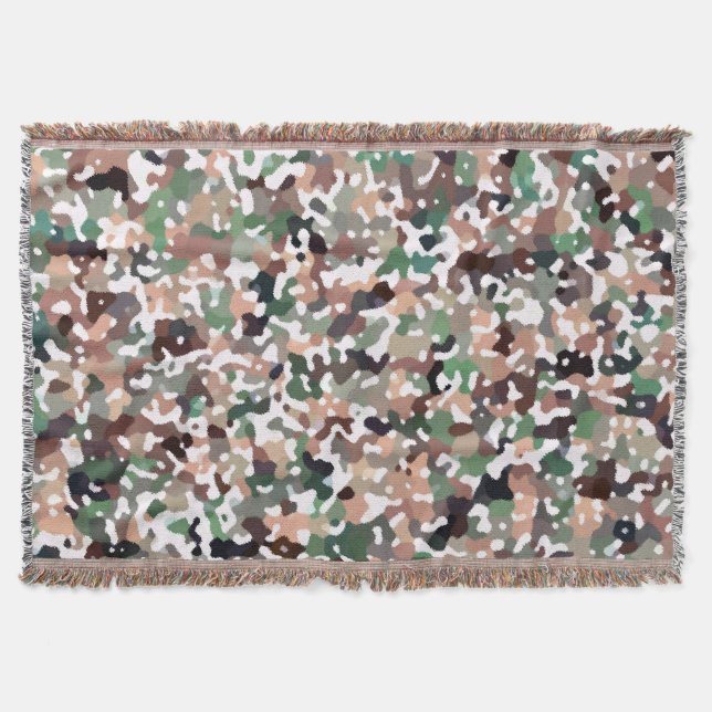 Manta Tejida Patrón multicolor (Anverso)