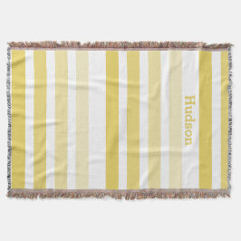 Manta Tejida Patrón rayado amarillo amarillo personalizado mode