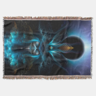 Manta Tejida Penapia Fractal Art Throw Blanket
