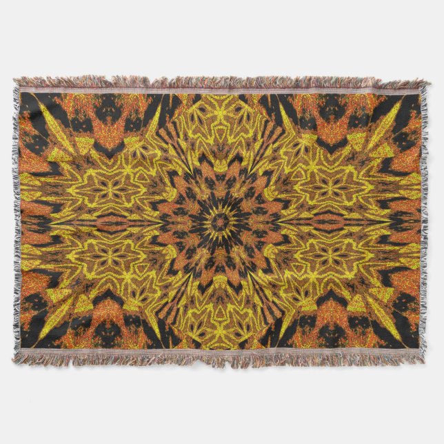 Manta Tejida Peonía amarilla (Anverso)